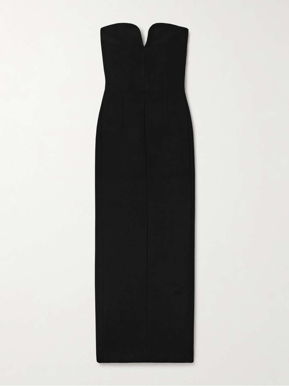 yao strapless grain de poudre gown