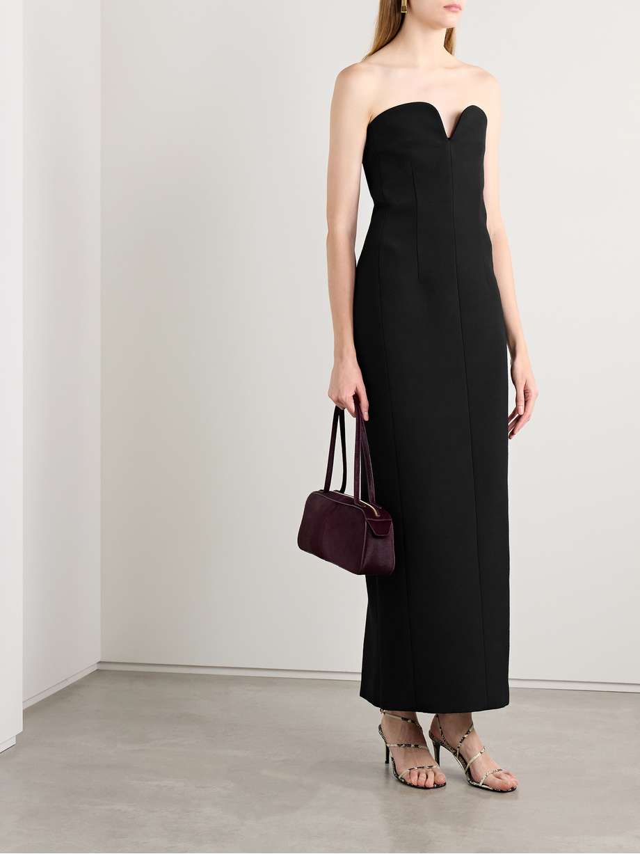 yao strapless grain de poudre gown