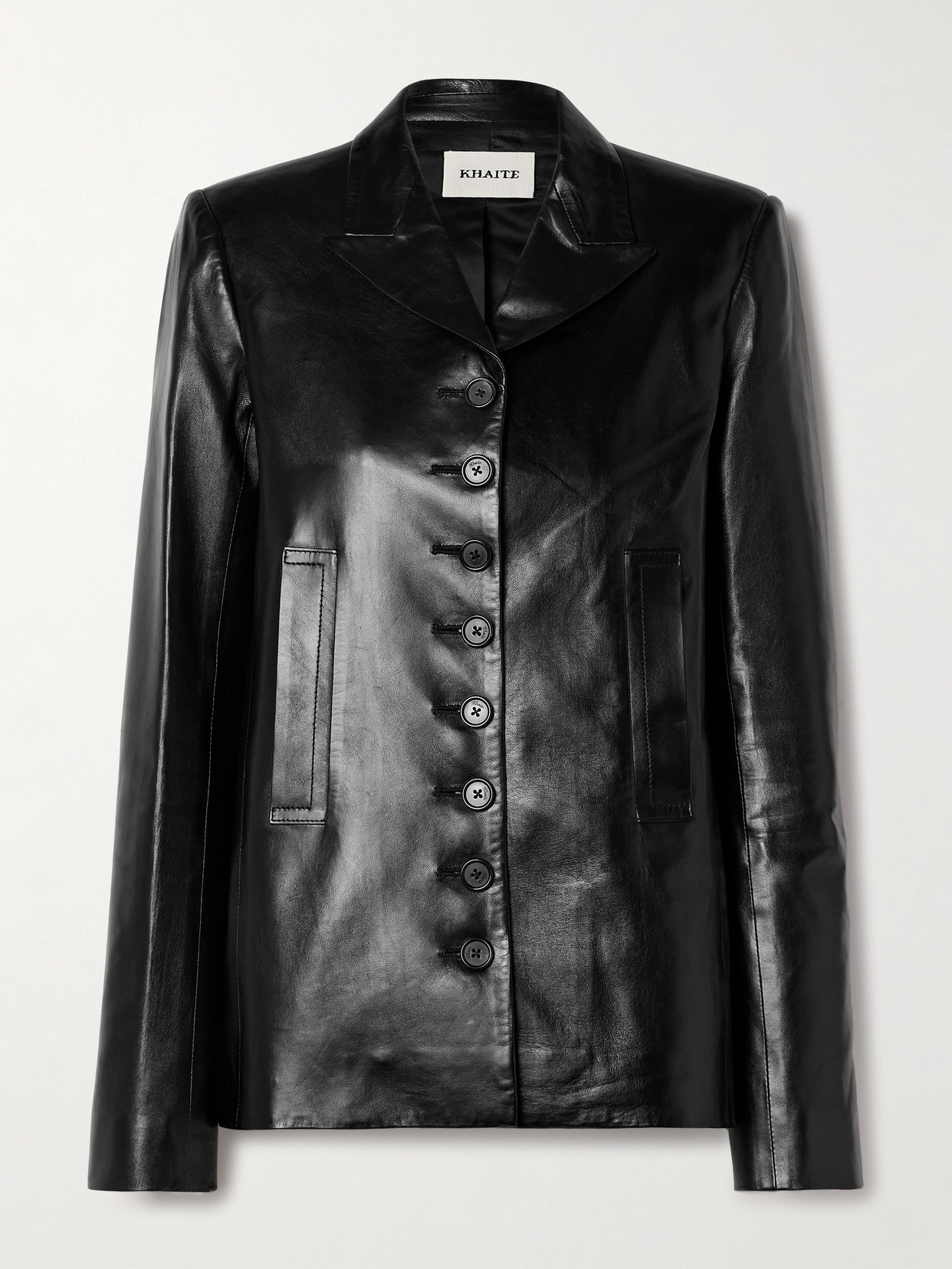 KHAITE - Saraphina Leather Jacket - Black