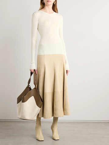 KHAITE Tania ribbed wool-blend top