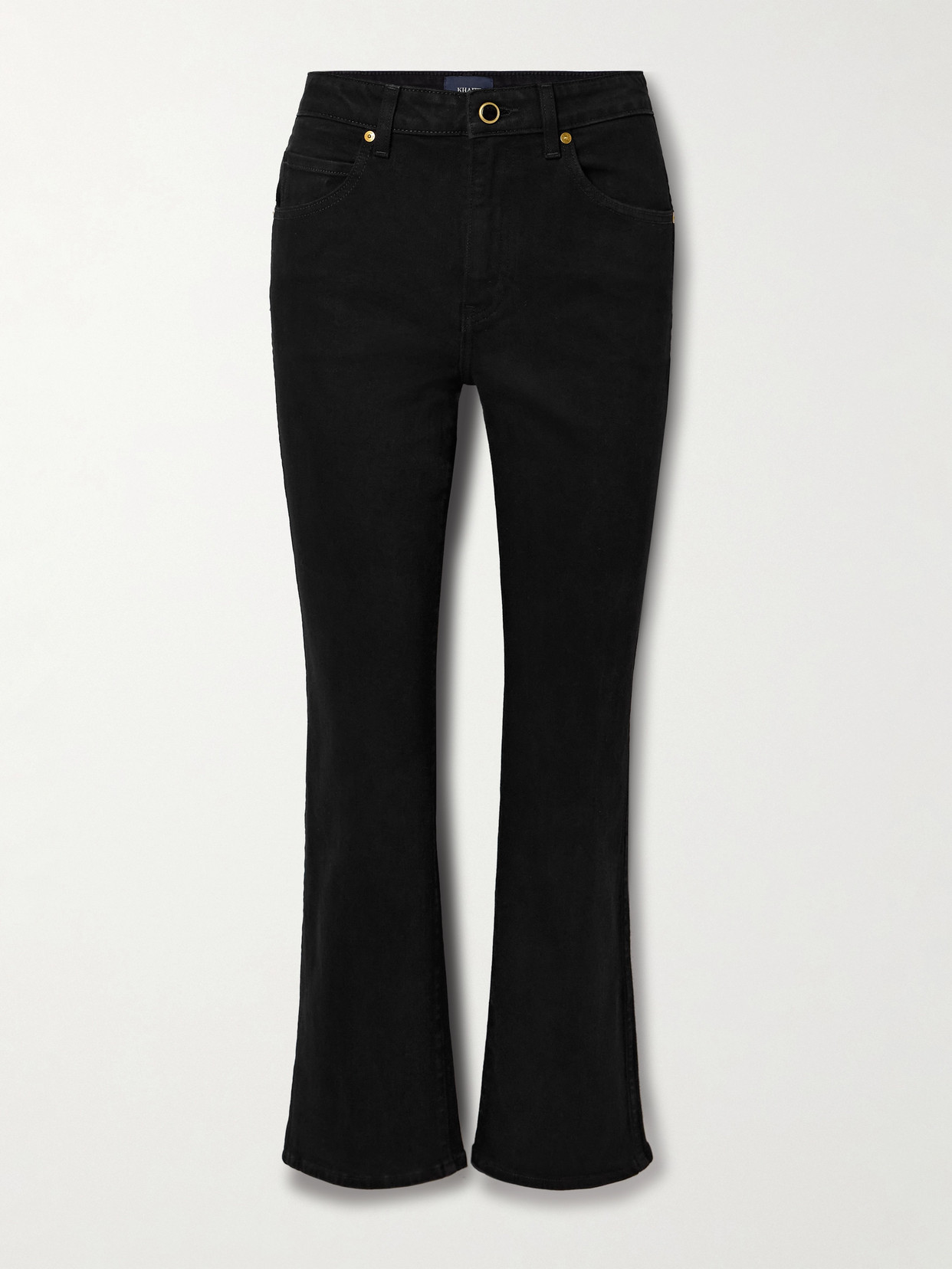 KHAITE - Vivian Mid-rise Straight-leg Jeans - Black