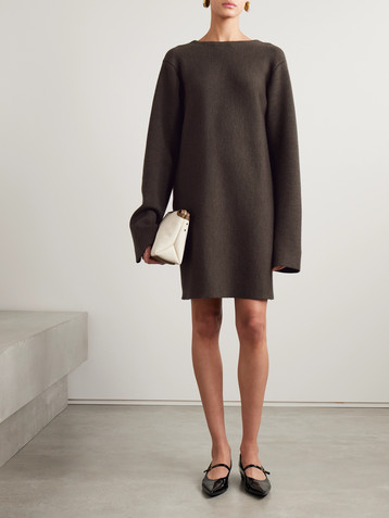 KHAITE Elle wool-blend mini dress