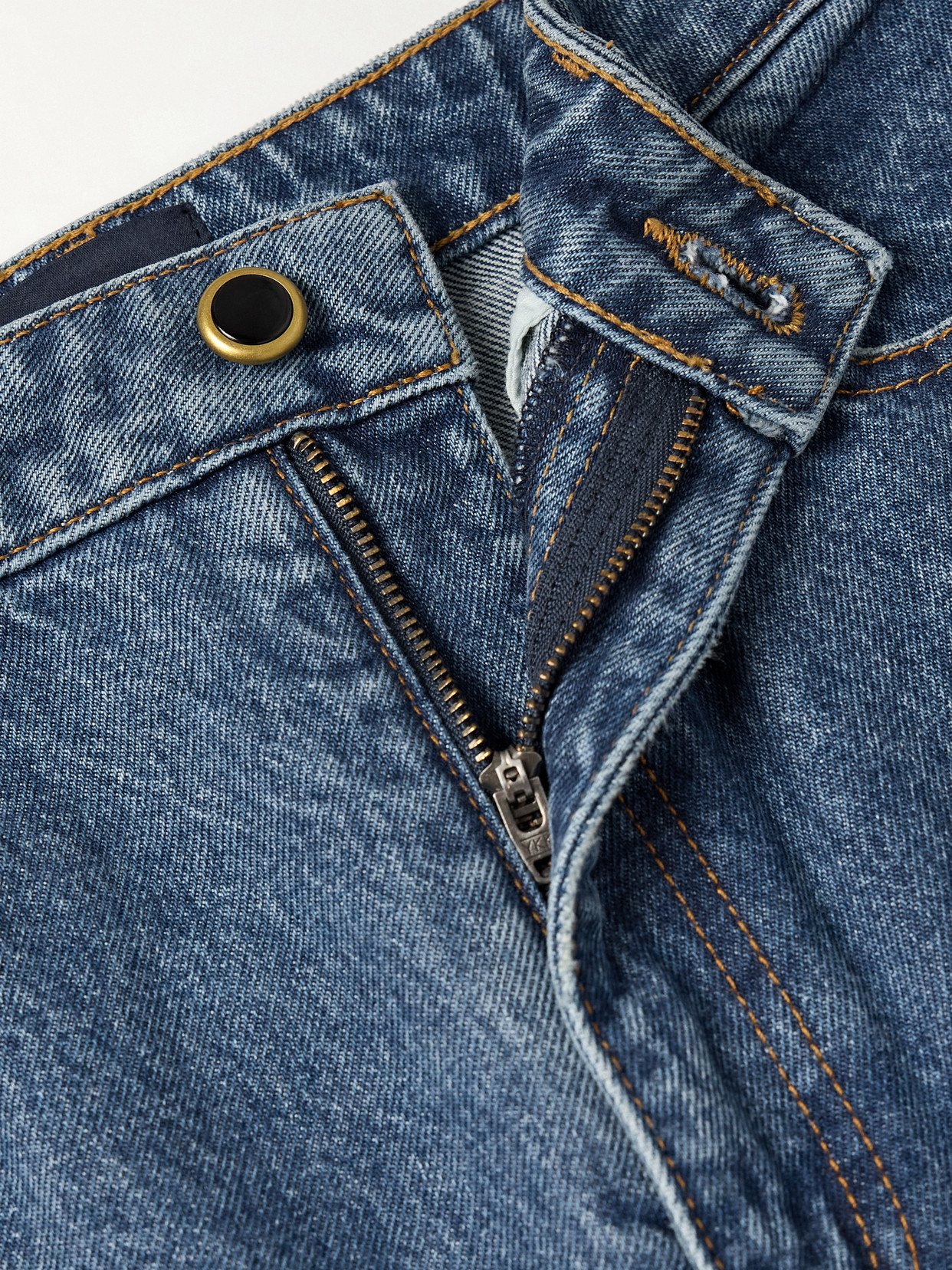Khaite Danielle High Rise Straight Jeans In Blue
