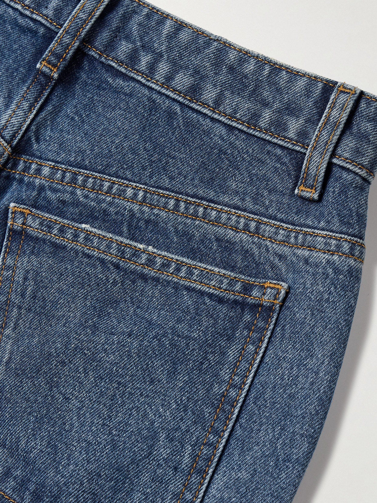 Khaite Danielle High Rise Straight Jeans In Blue