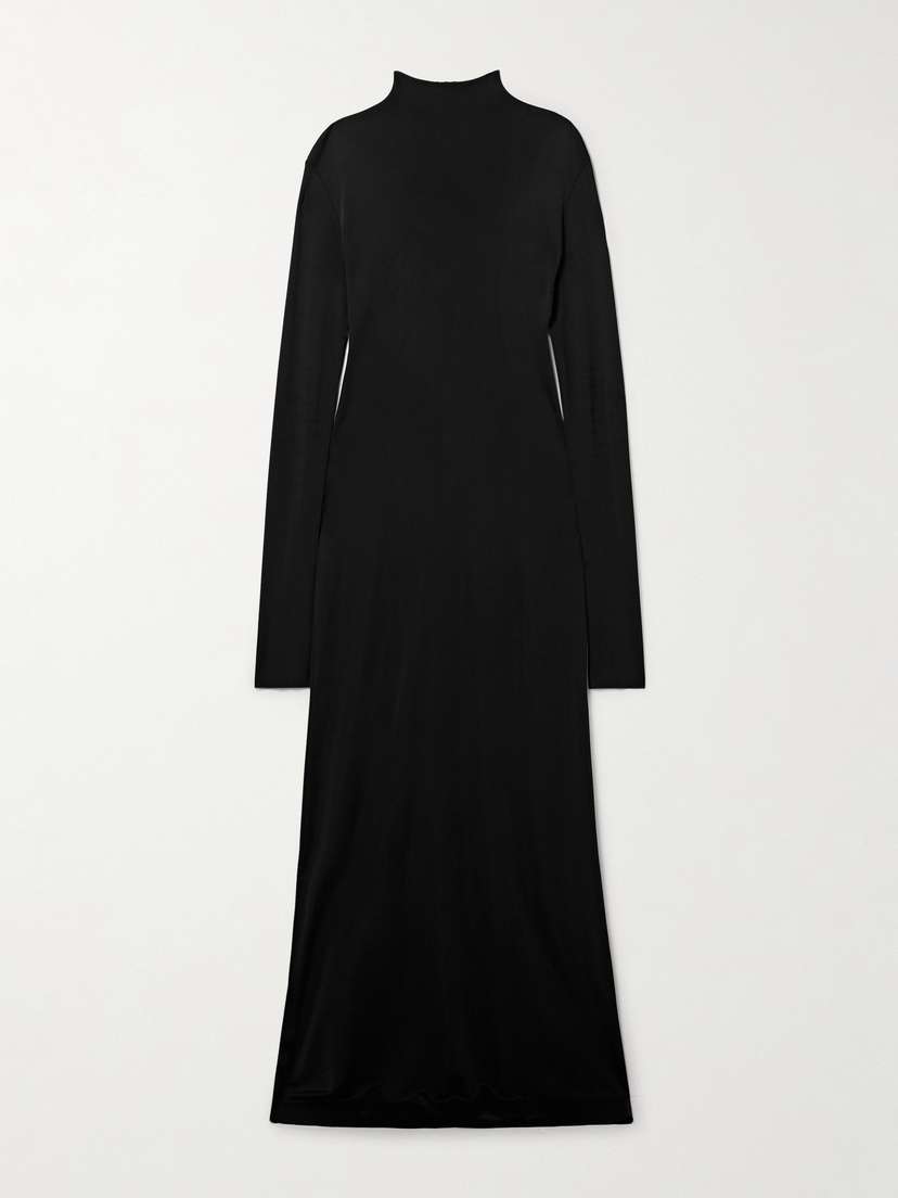 Khaite Norla Jersey Turtleneck Gown