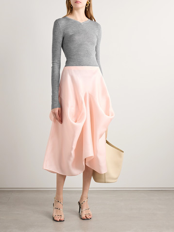 KHAITE Tania ribbed wool-blend top