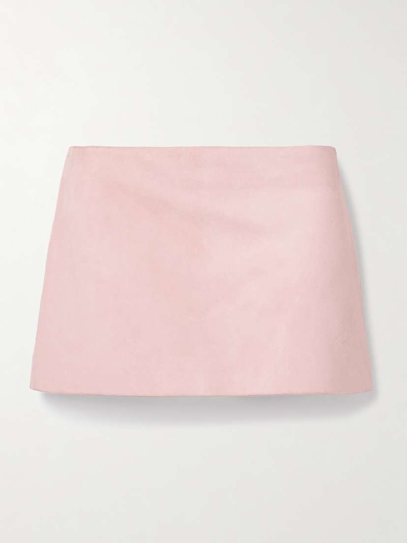 Khaite — Jett suede mini skirt