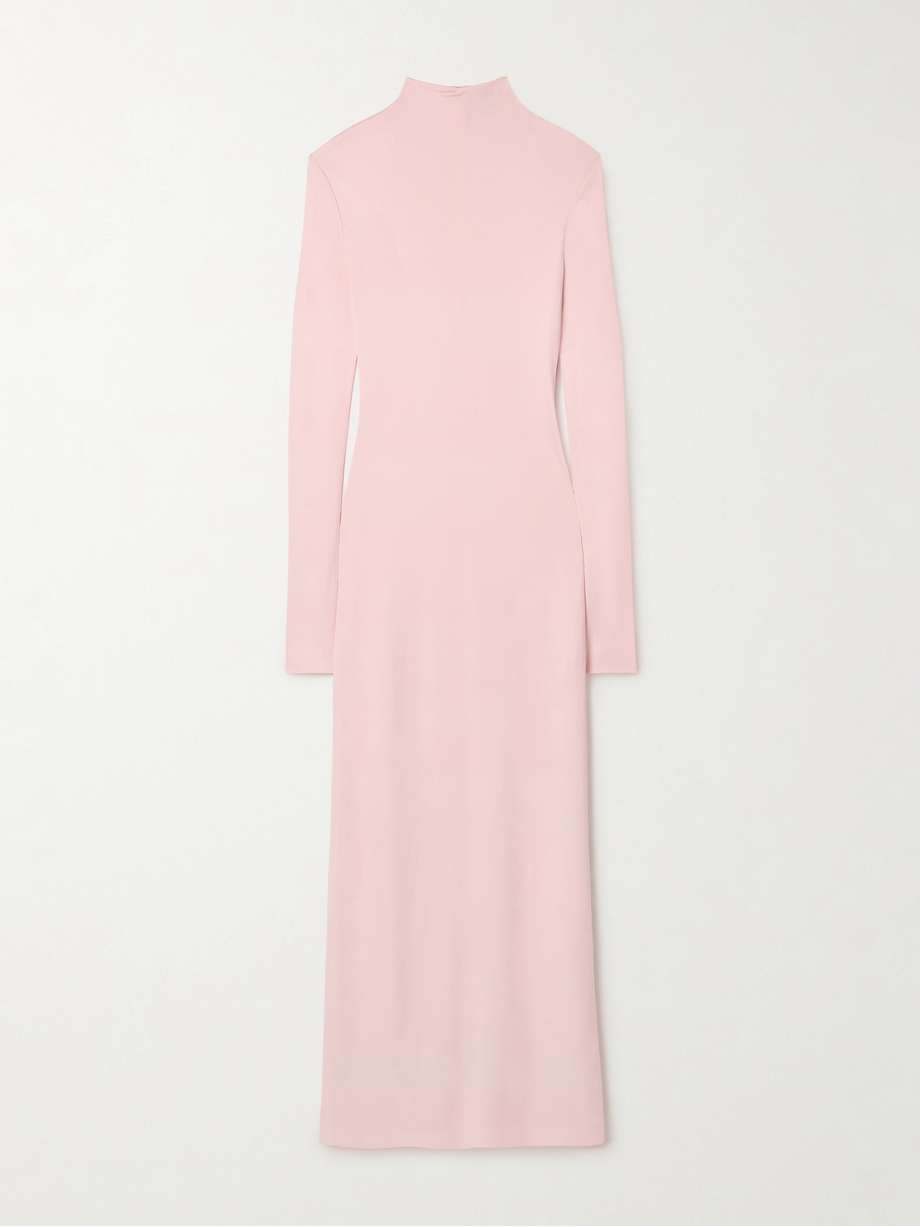 norla jersey turtleneck gown