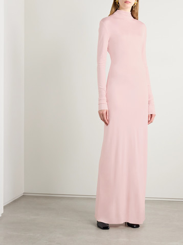 KHAITE Norla jersey turtleneck gown