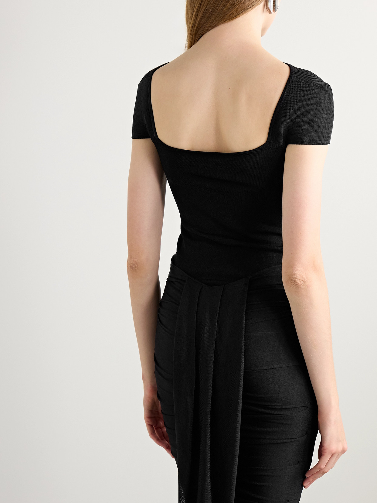 Khaite Basile Knitted Bodysuit In Black