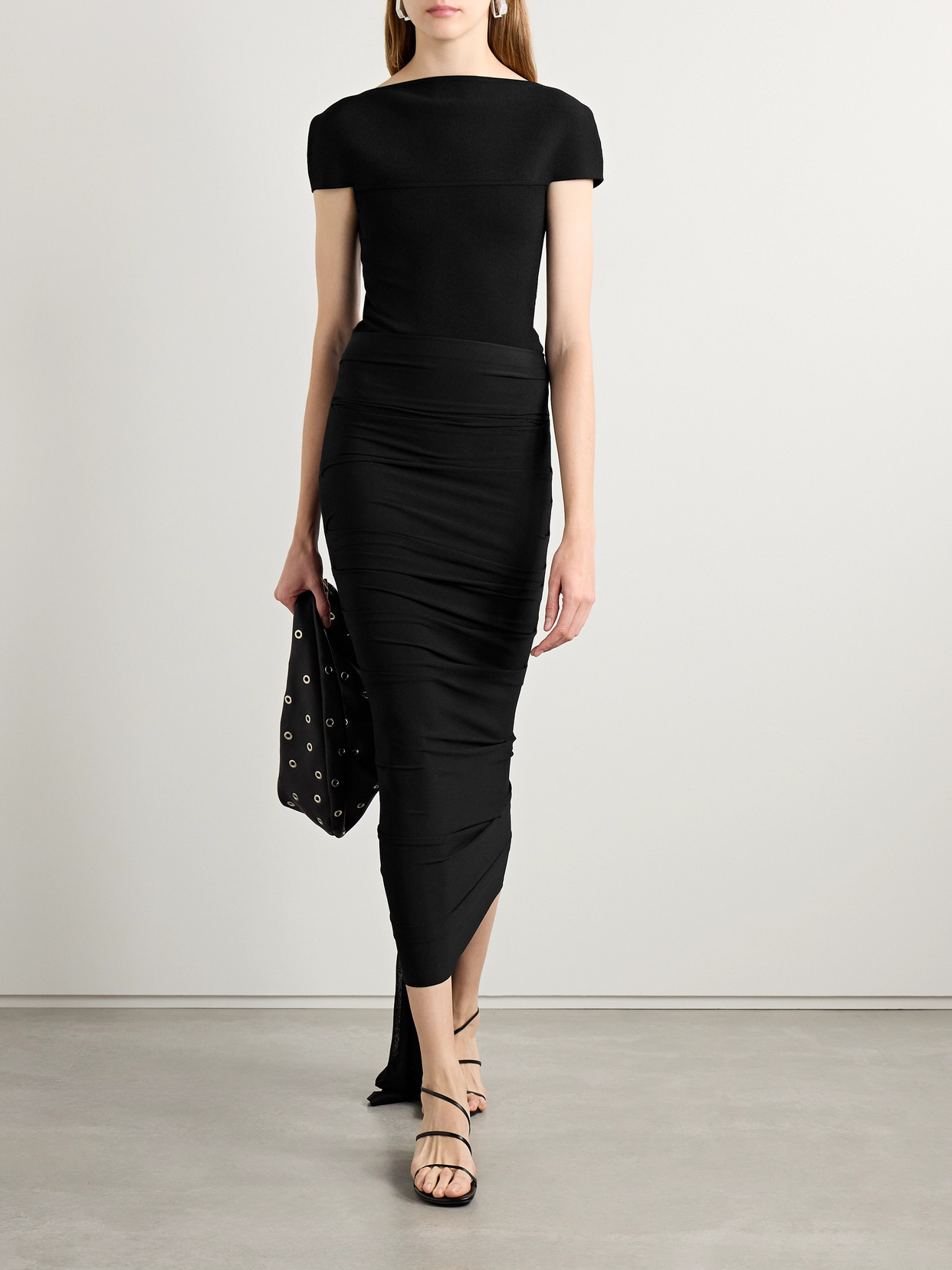 Khaite Basile Knitted Bodysuit In Black