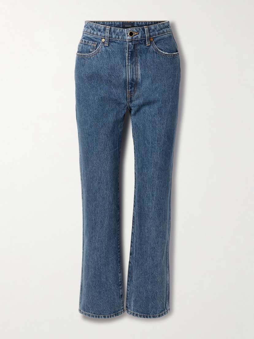 Khaite Abigail Cropped High-rise Straight-leg Jeans