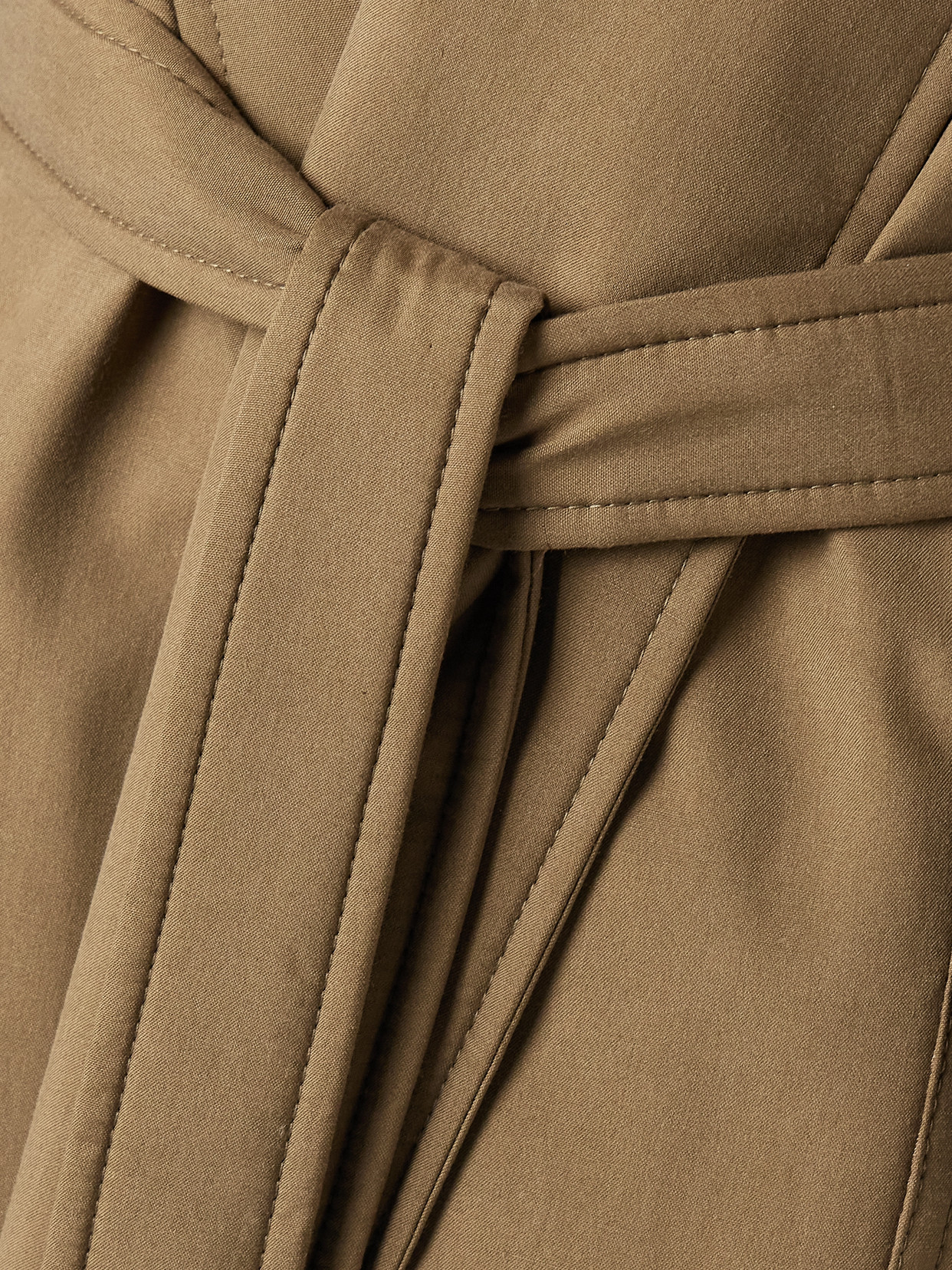 Loro Piana Dwight Belted Silk Coat In Brown