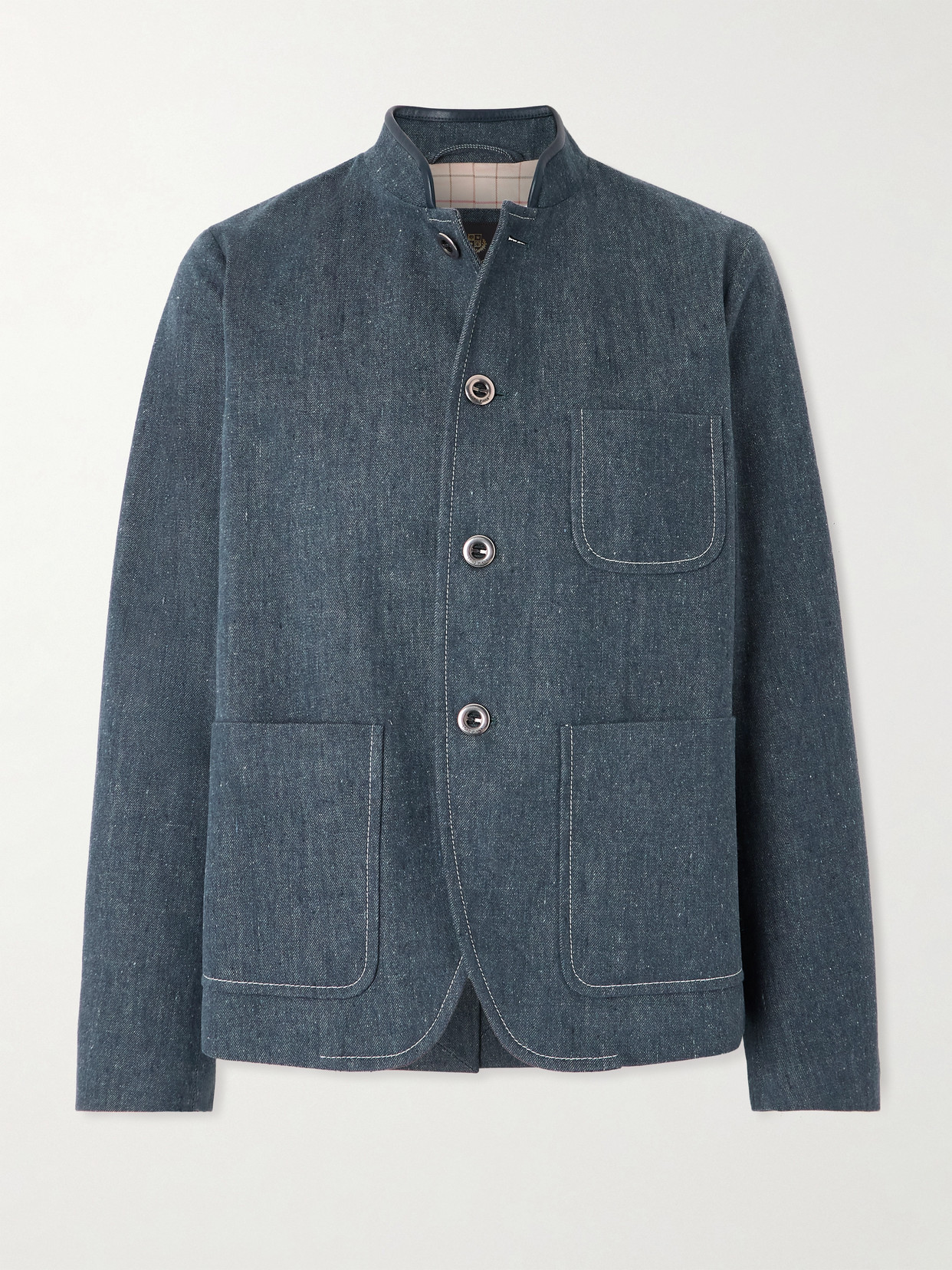 Loro Piana Mini Spagna Denim Jacket In Blue