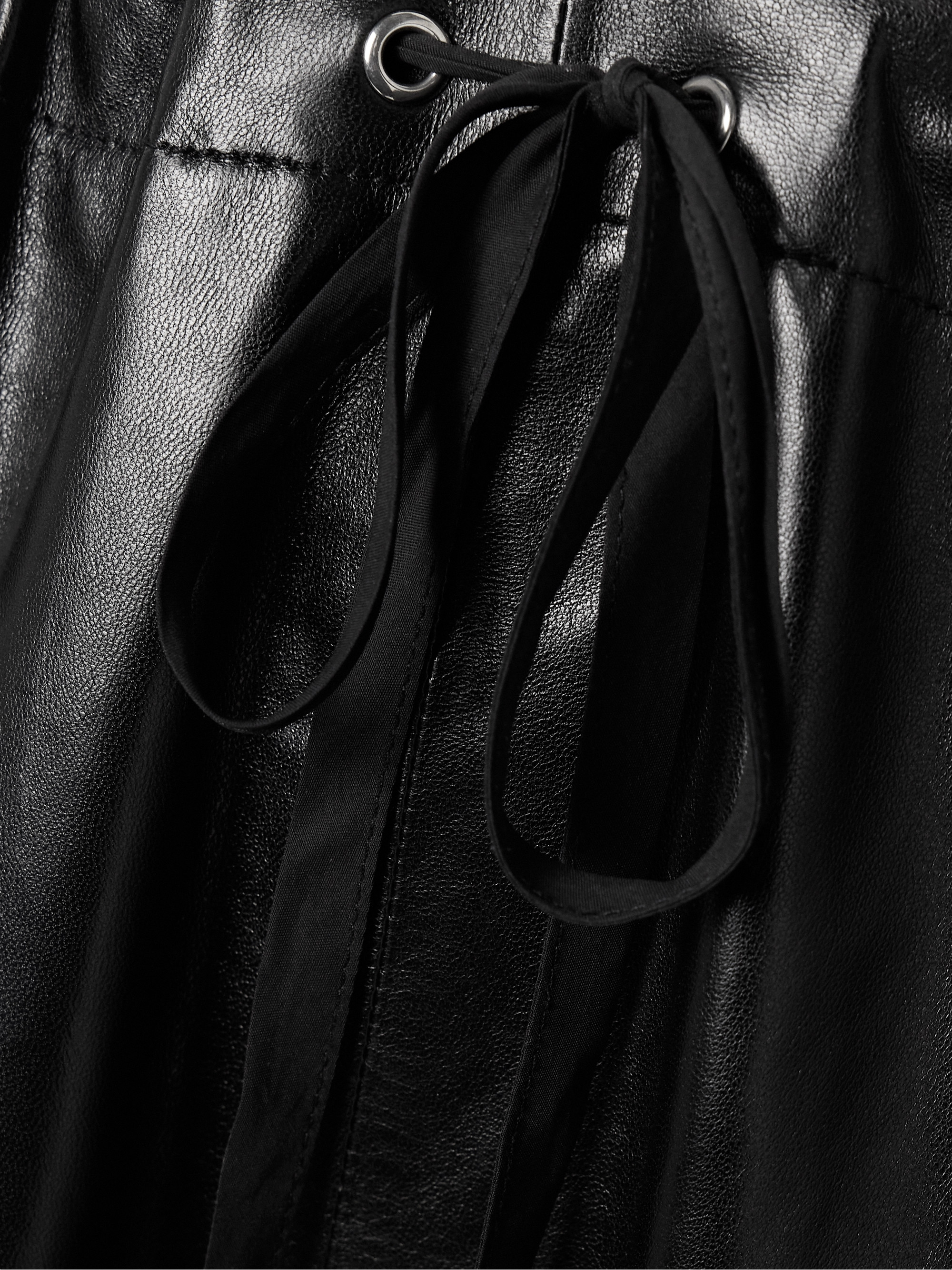 KHAITE Trenton pleated leather pants thumbnail