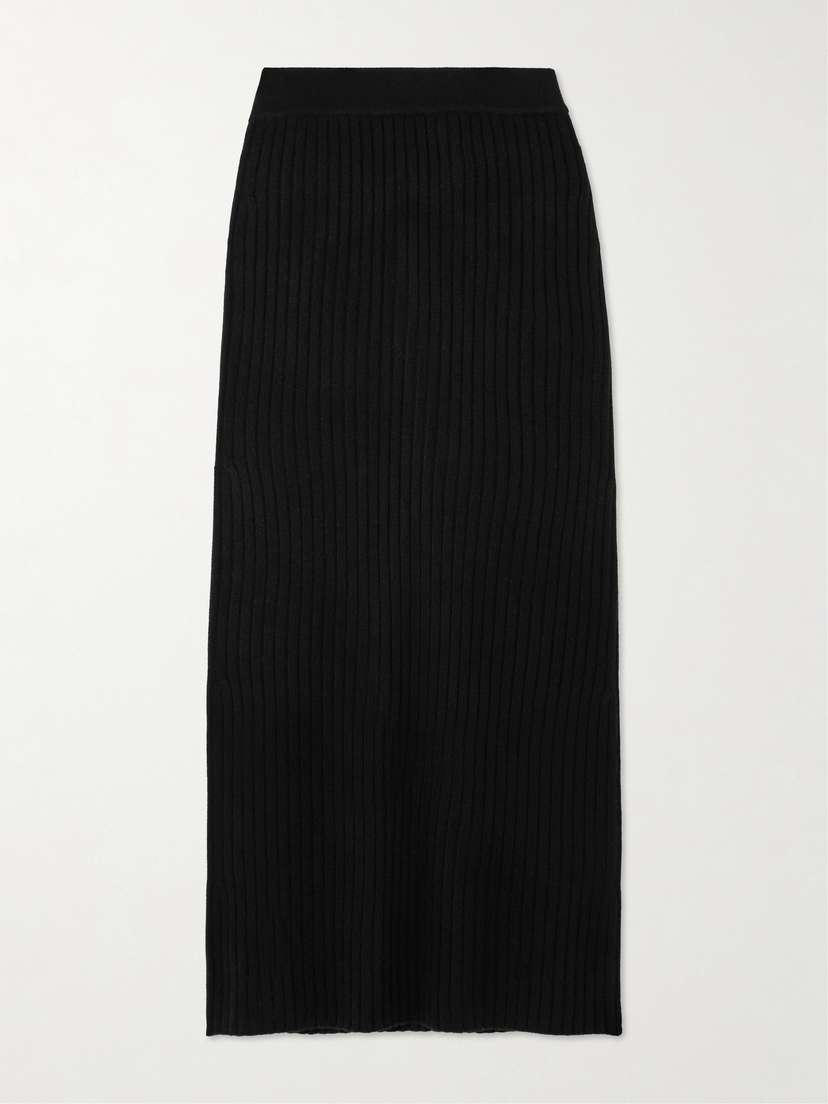 Arch4 Lisa Ribbed Cashmere Maxi Skirt