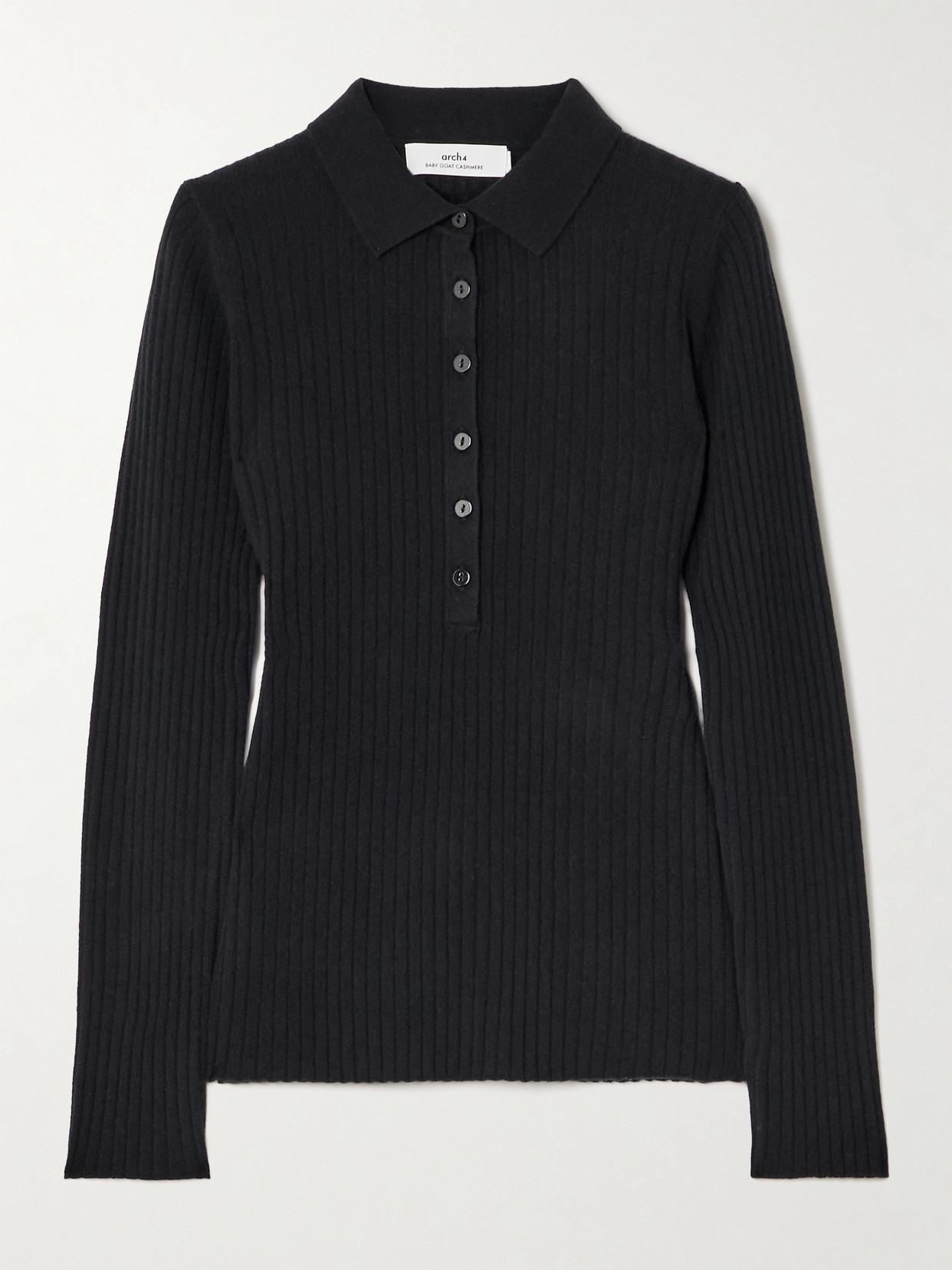 Arch4 Mable Ribbed Cashmere Jumper In Black