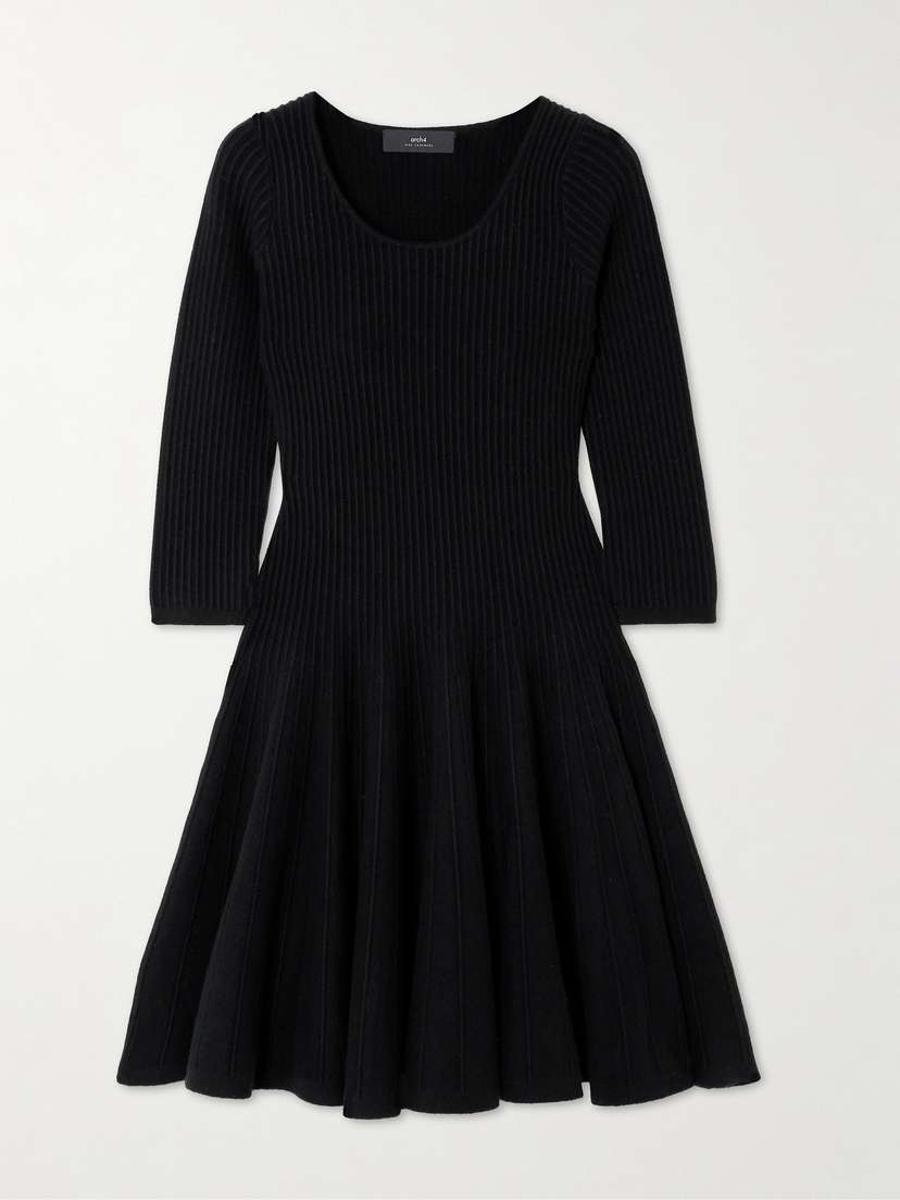 Arch4 Bronte Ribbed Cashmere Dress