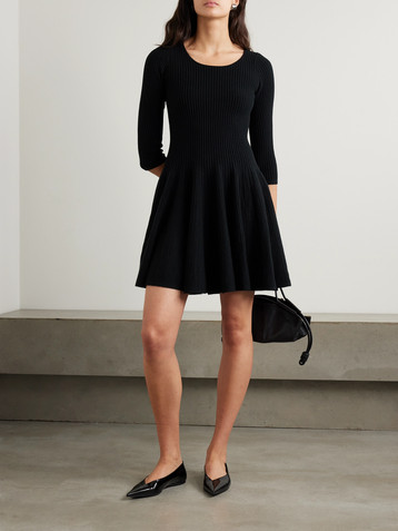 arch4 Bronte ribbed cashmere dress