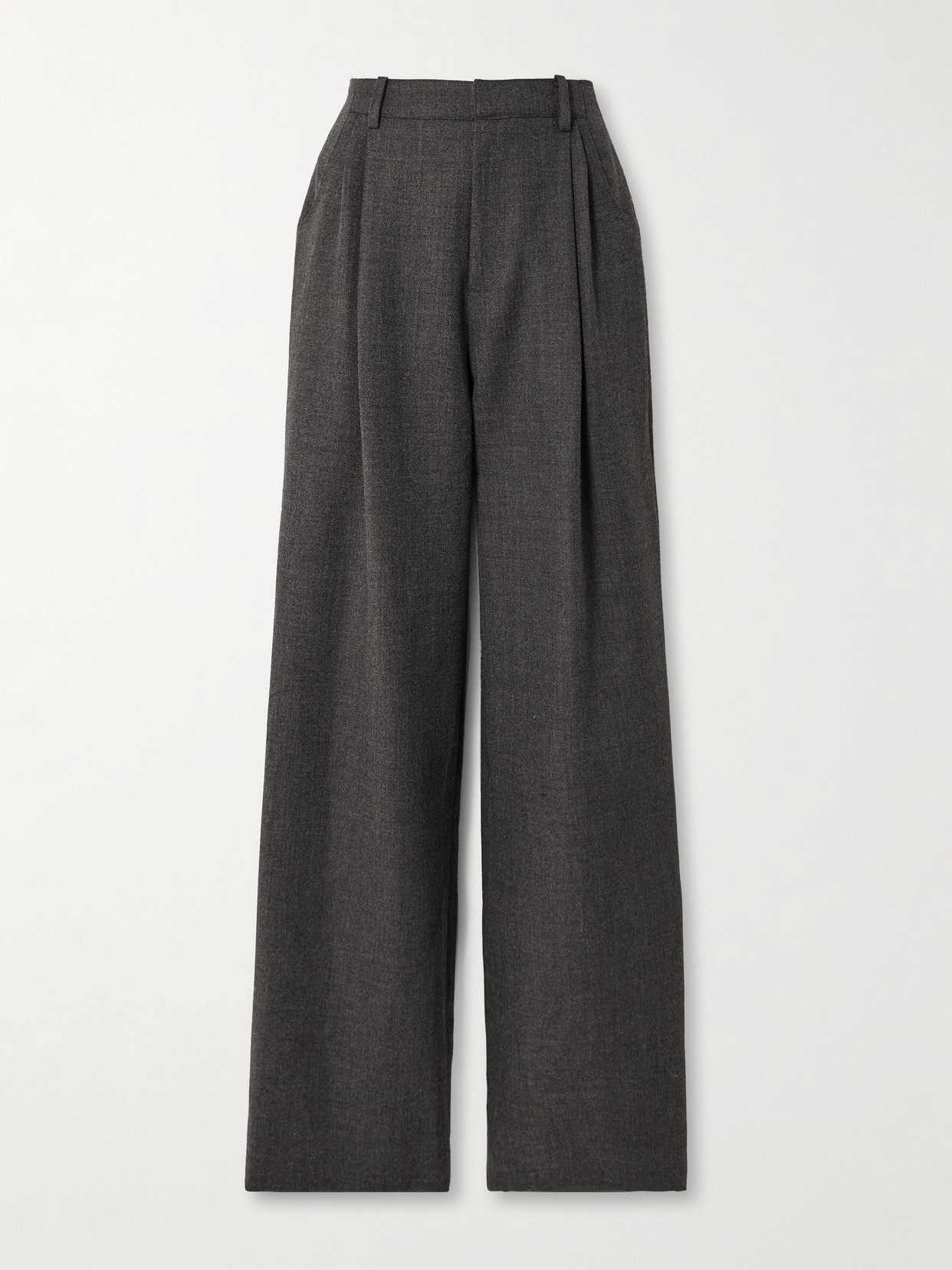 LIBEROWE - + The Vanguard Annie Pleated Wool Wide-leg Pants - Gray