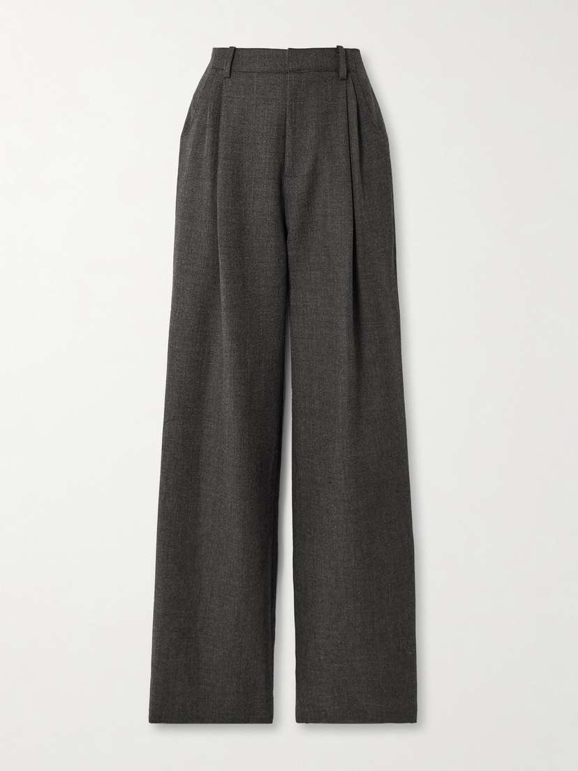 LIBEROWE + The Vanguard Annie Pleated Wool Wide-leg Pants