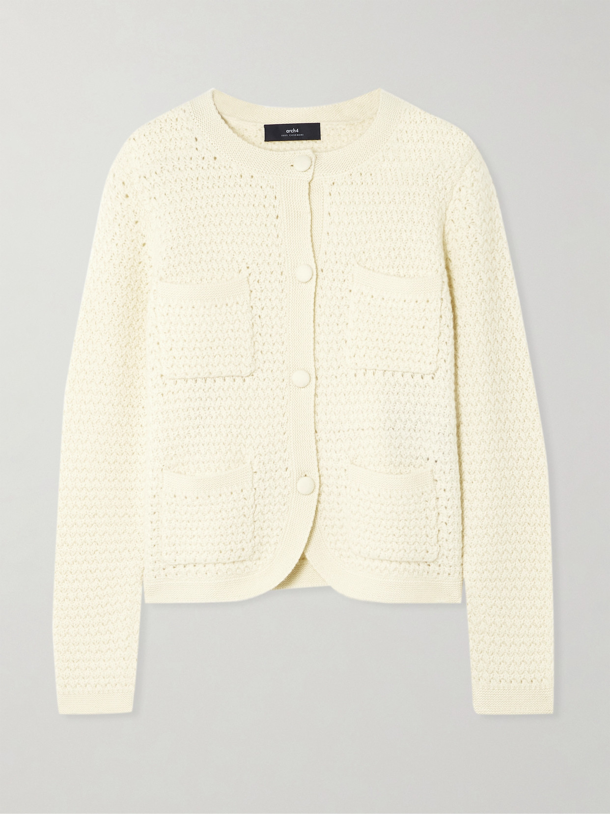 Arch4 Tulip Organic Cashmere Cardigan In Yellow