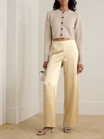 Liberowe + The Vanguard satin wide-leg pants
