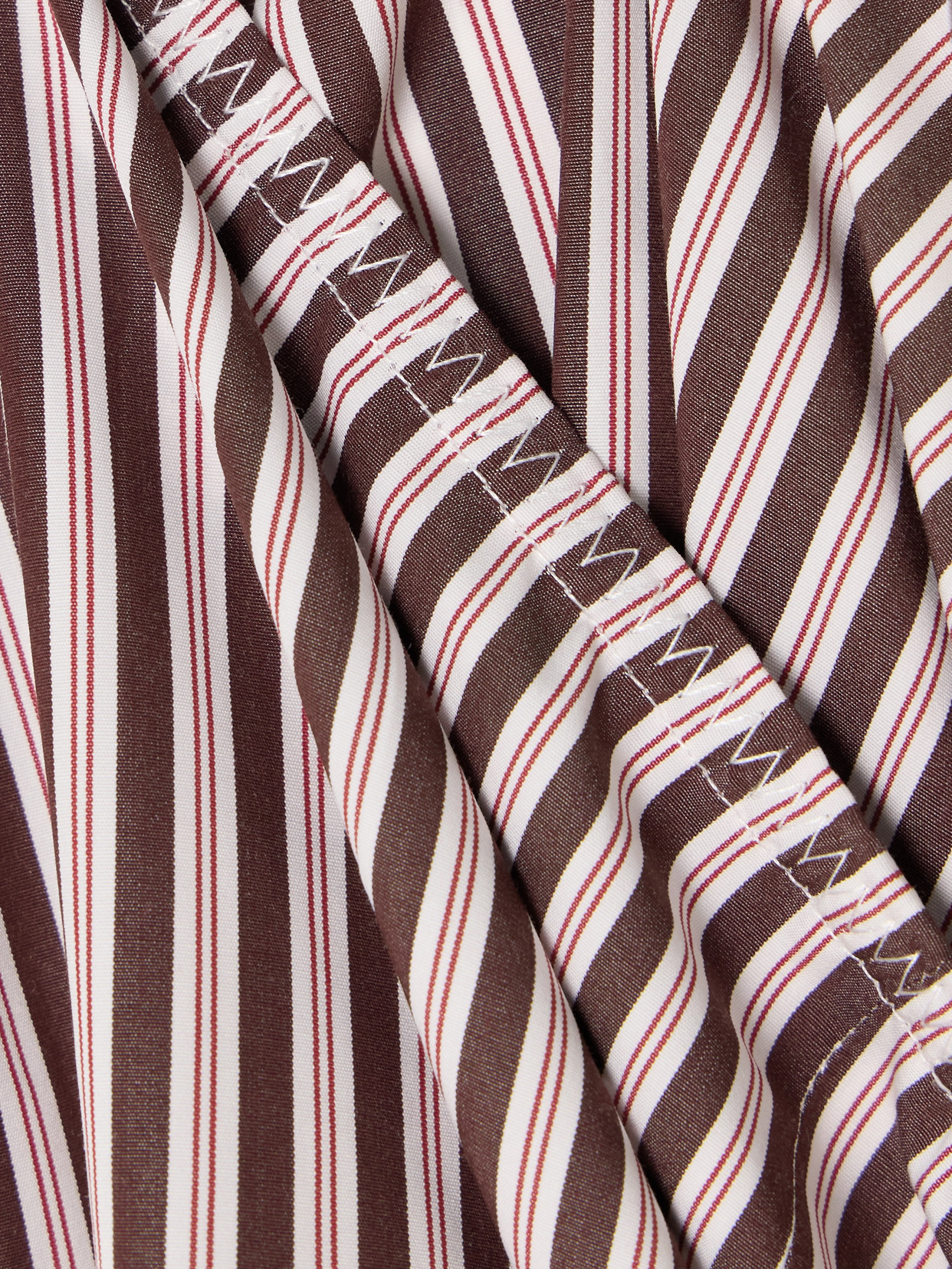 Liberowe Striped Cotton-poplin Wide-leg Pants In Purple