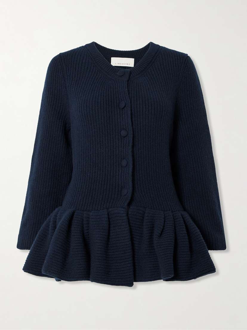 LIBEROWE + The Vanguard Cashmere Peplum Cardigan
