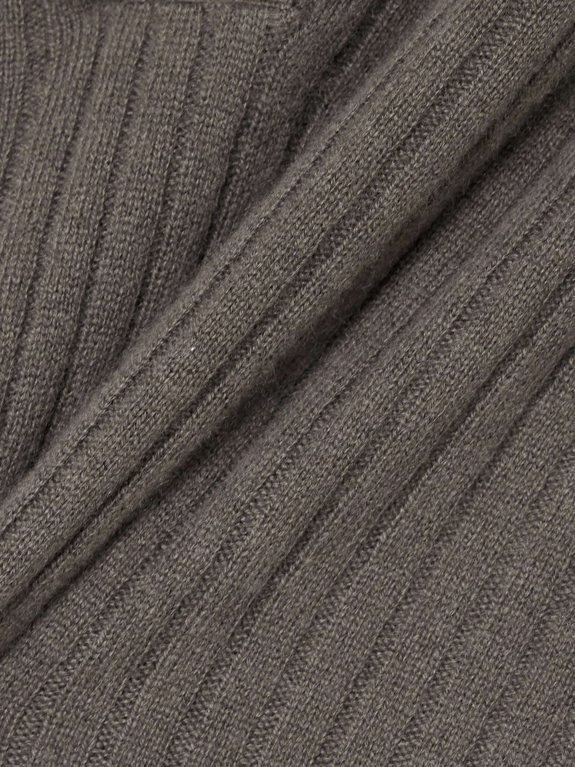 ARCH4 Daffodil ribbed silk and cashmere-blend polo shirt