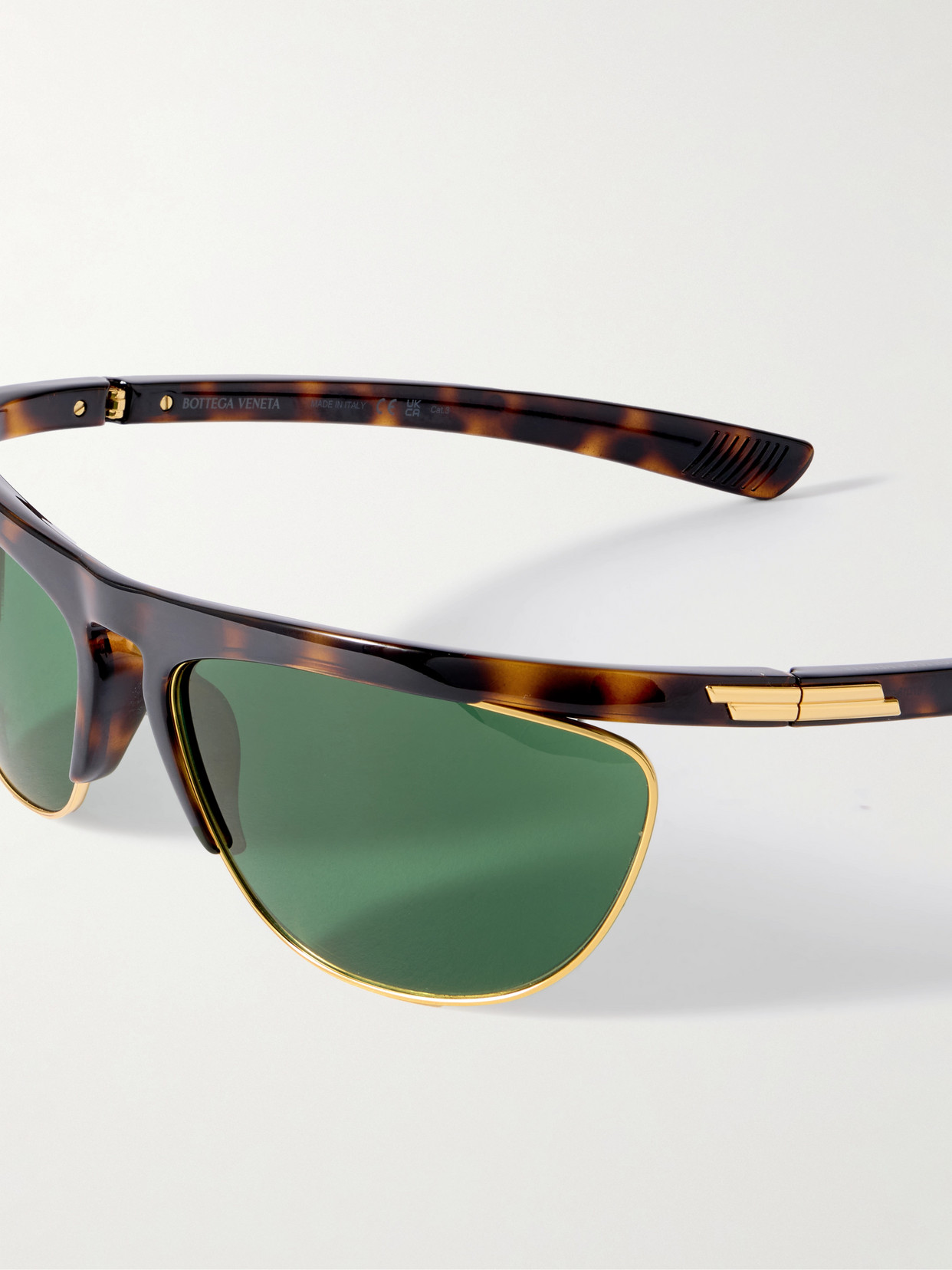 Bottega Veneta Cat-eye Tortoiseshell Acetate And Gold-tone Sunglasses In Brown