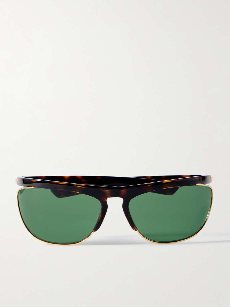 BOTTEGA VENETA EYEWEAR 玳瑁纹板材金色金属猫眼太阳镜 | NET-A-PORTER
