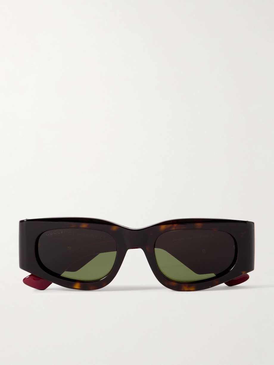 GUCCI EYEWEAR 玳瑁纹板材方框太阳镜 | NET-A-PORTER