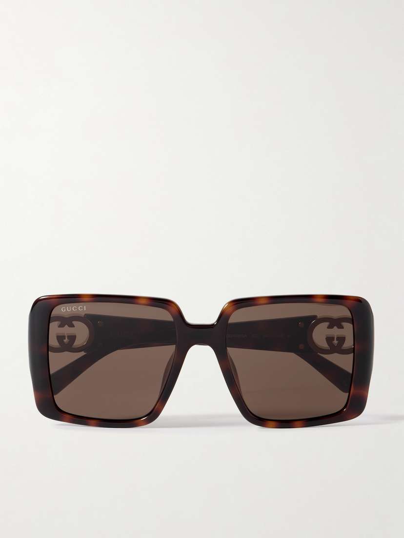 Gucci Eyewear Oversized Square-frame Tortoiseshell Acetate Sunglasses