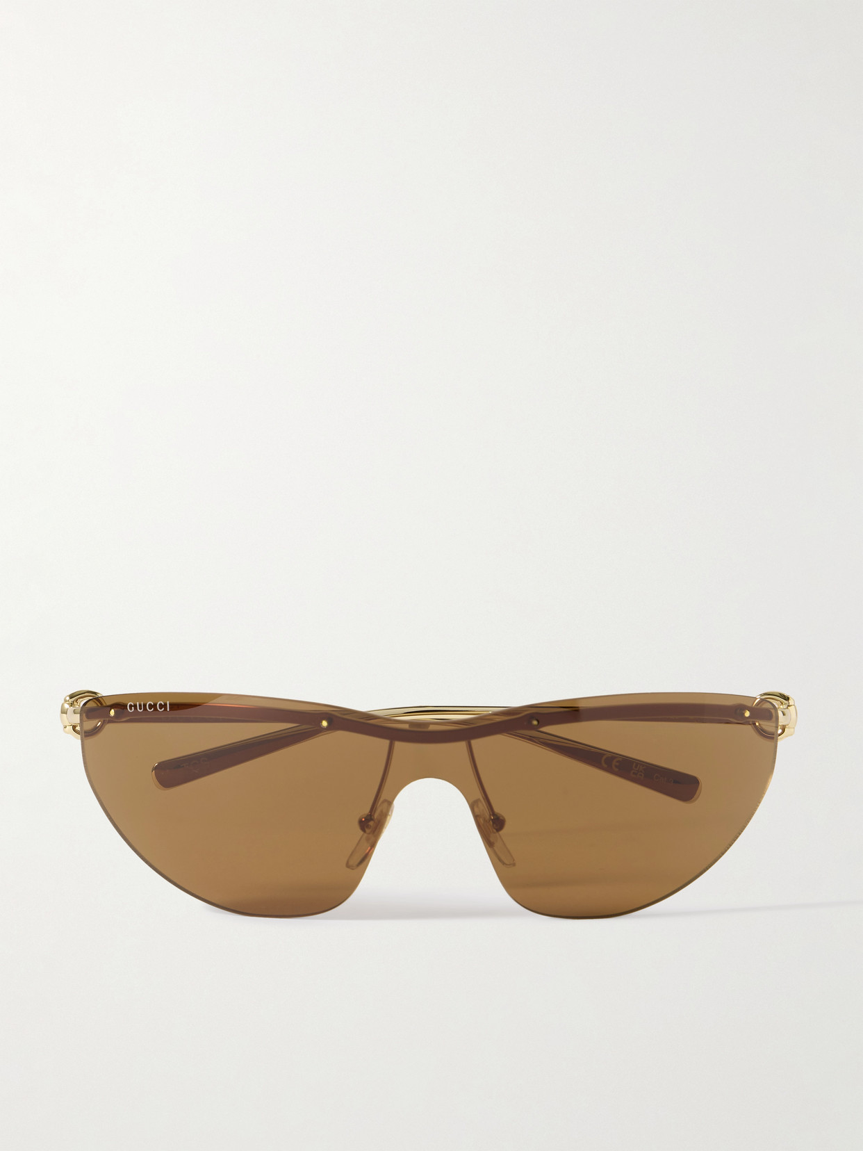 GUCCI EYEWEAR - Rimless Cat-eye Gold-tone Sunglasses - One size
