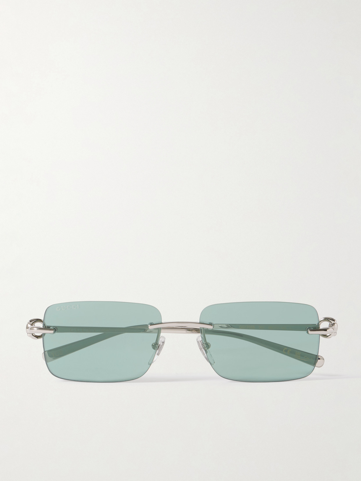 GUCCI EYEWEAR - Rimless Square-frame Silver-tone Sunglasses - One size