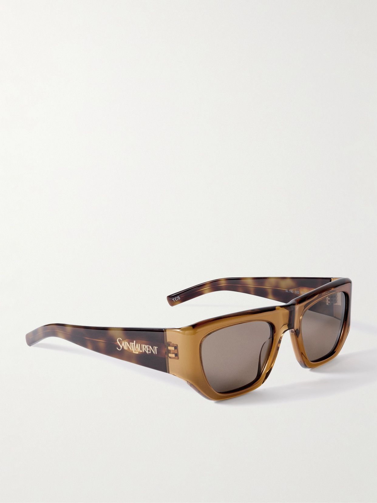 Saint Laurent D-frame Tortoiseshell Acetate Sunglasses In Brown