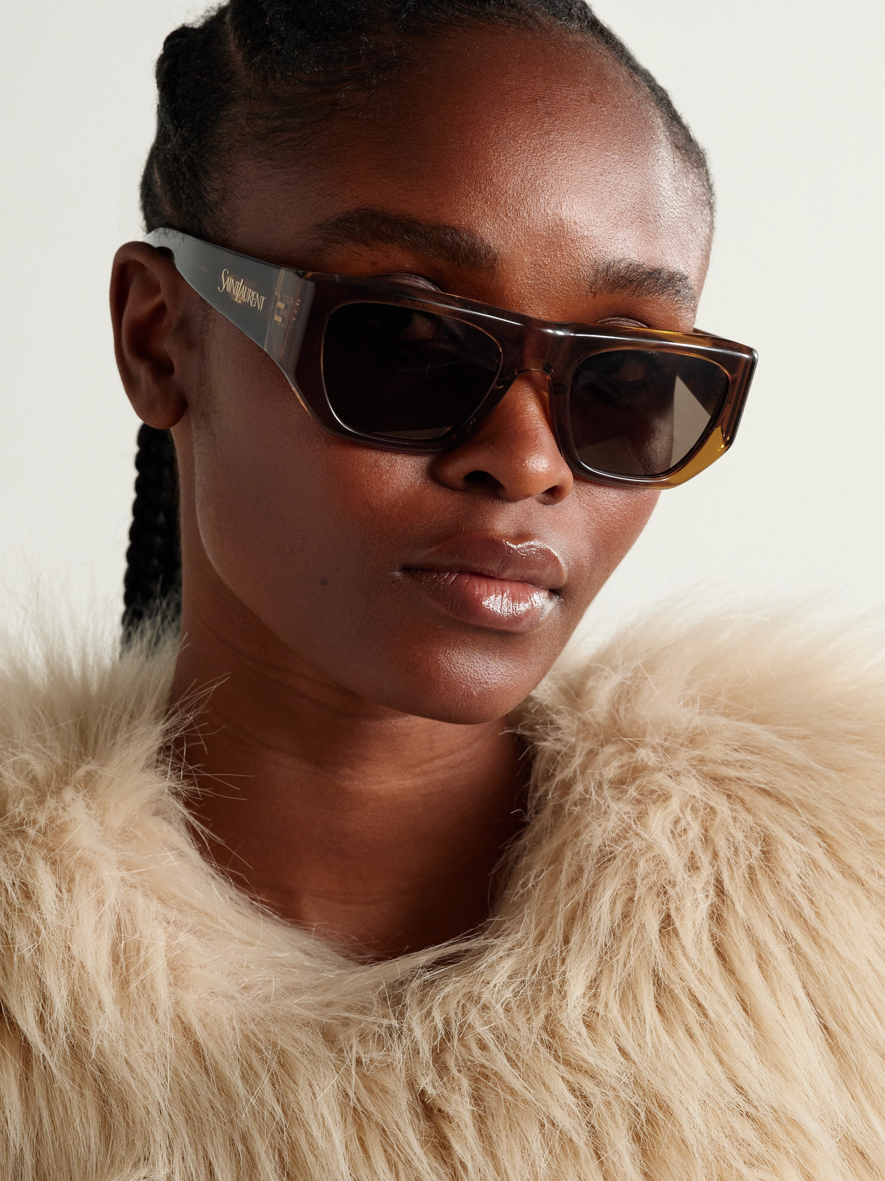 Saint Laurent D-frame Tortoiseshell Acetate Sunglasses In Brown
