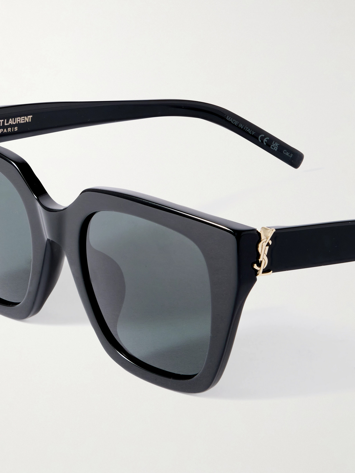 Saint Laurent Oversized Cat-eye Acetate Sunglasses In Black