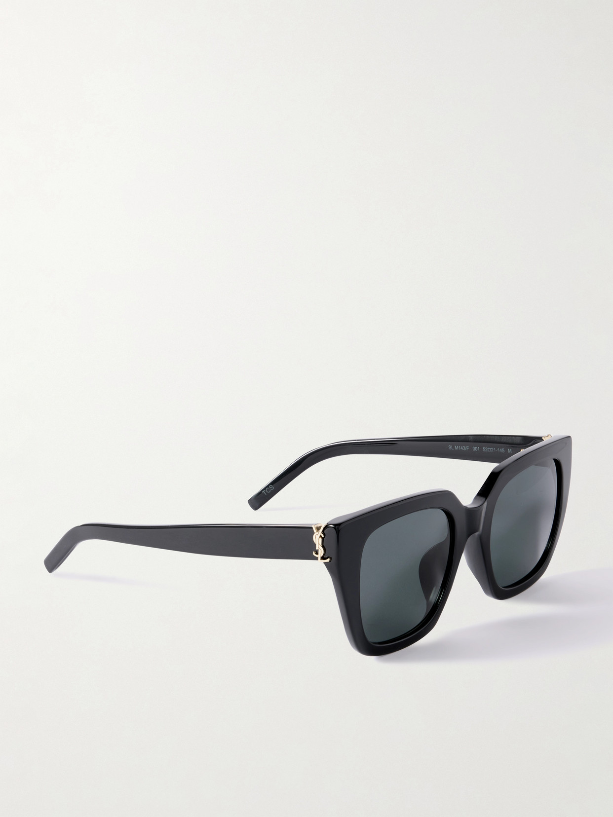 Saint Laurent Oversized Cat-eye Acetate Sunglasses In Black