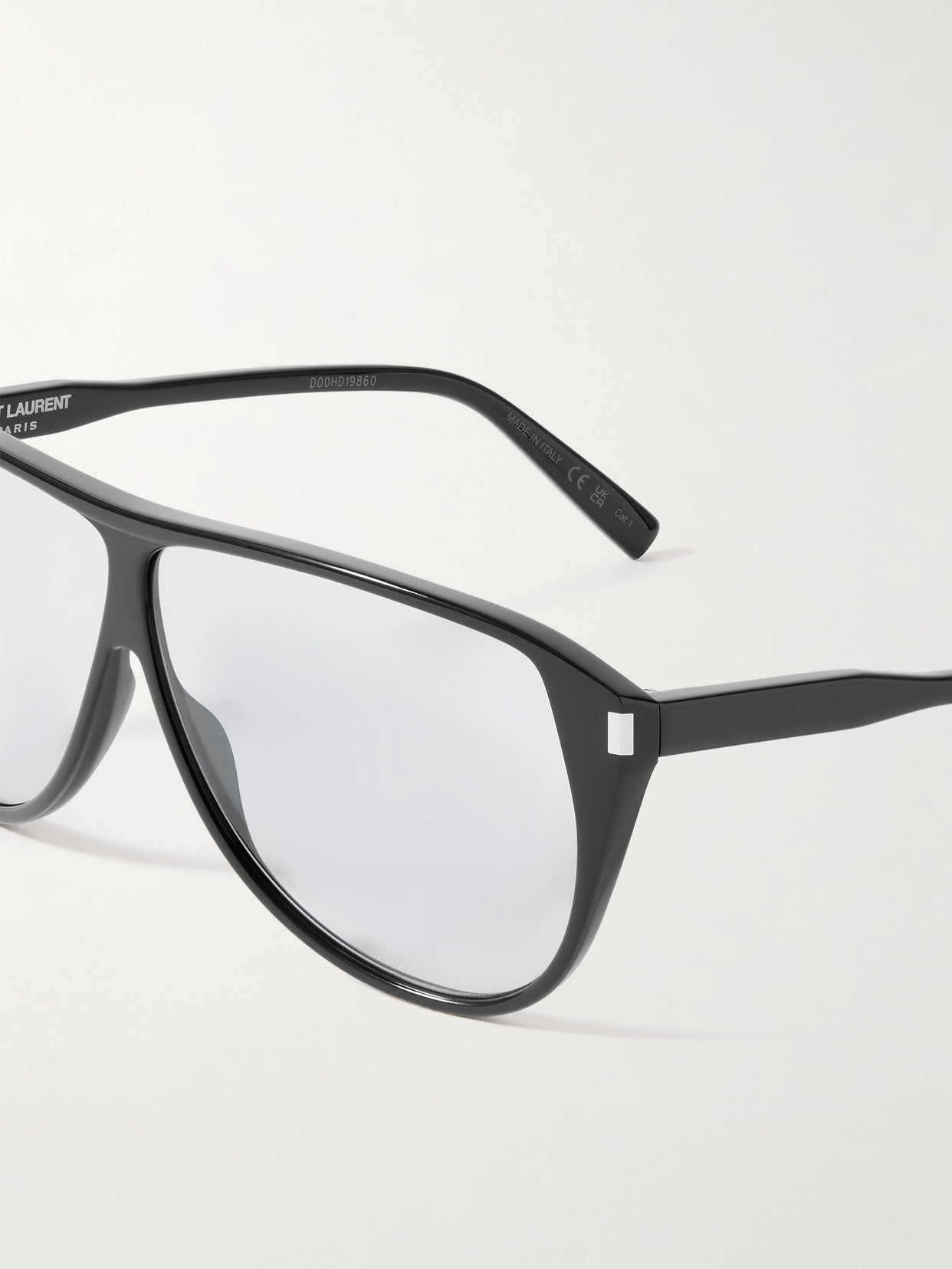 Saint Laurent Aviator-style Acetate Sunglasses In Black