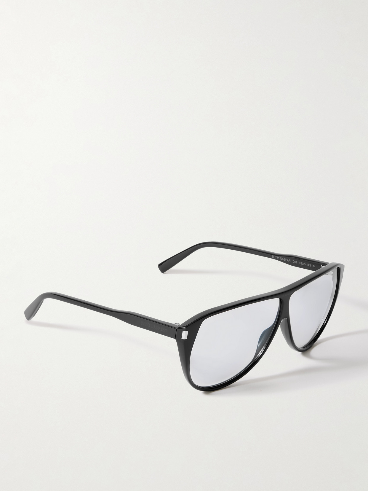 Saint Laurent Aviator-style Acetate Sunglasses In Black