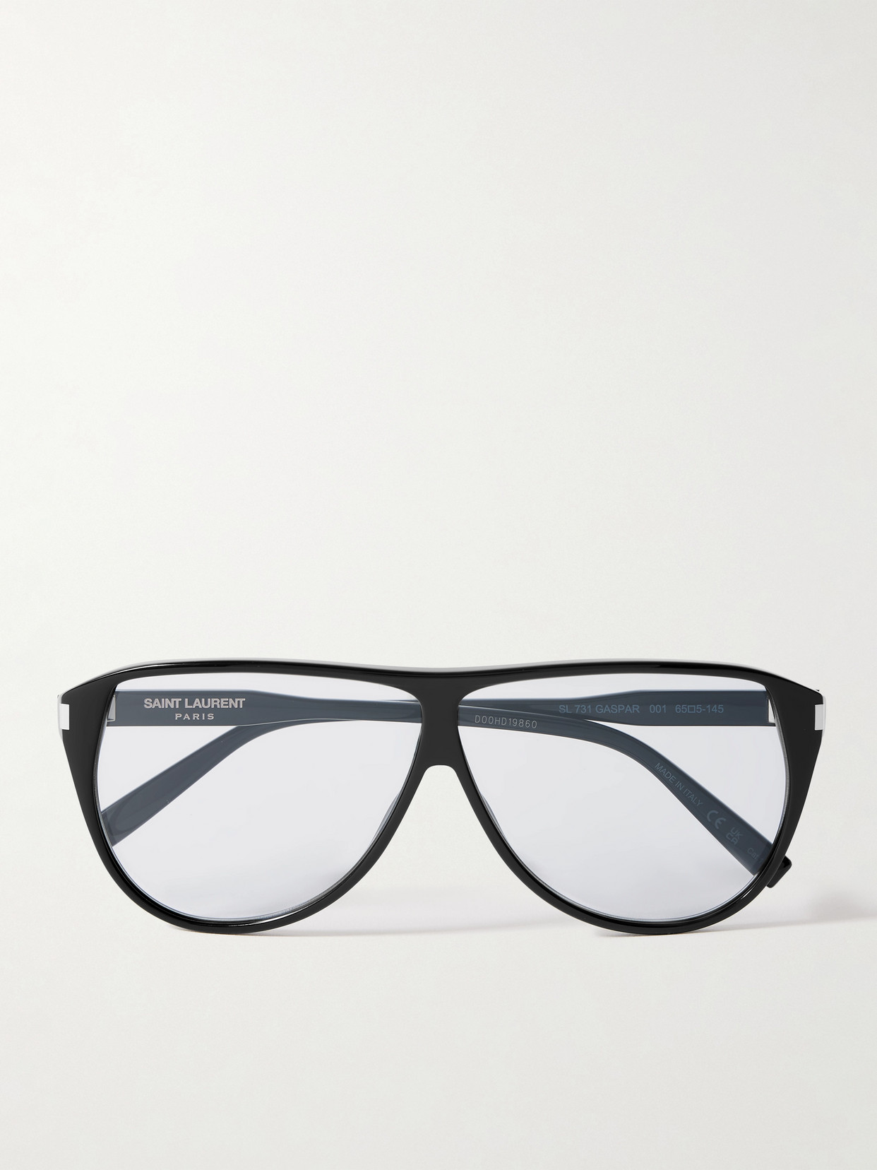 Saint Laurent Aviator-style Acetate Sunglasses In Black