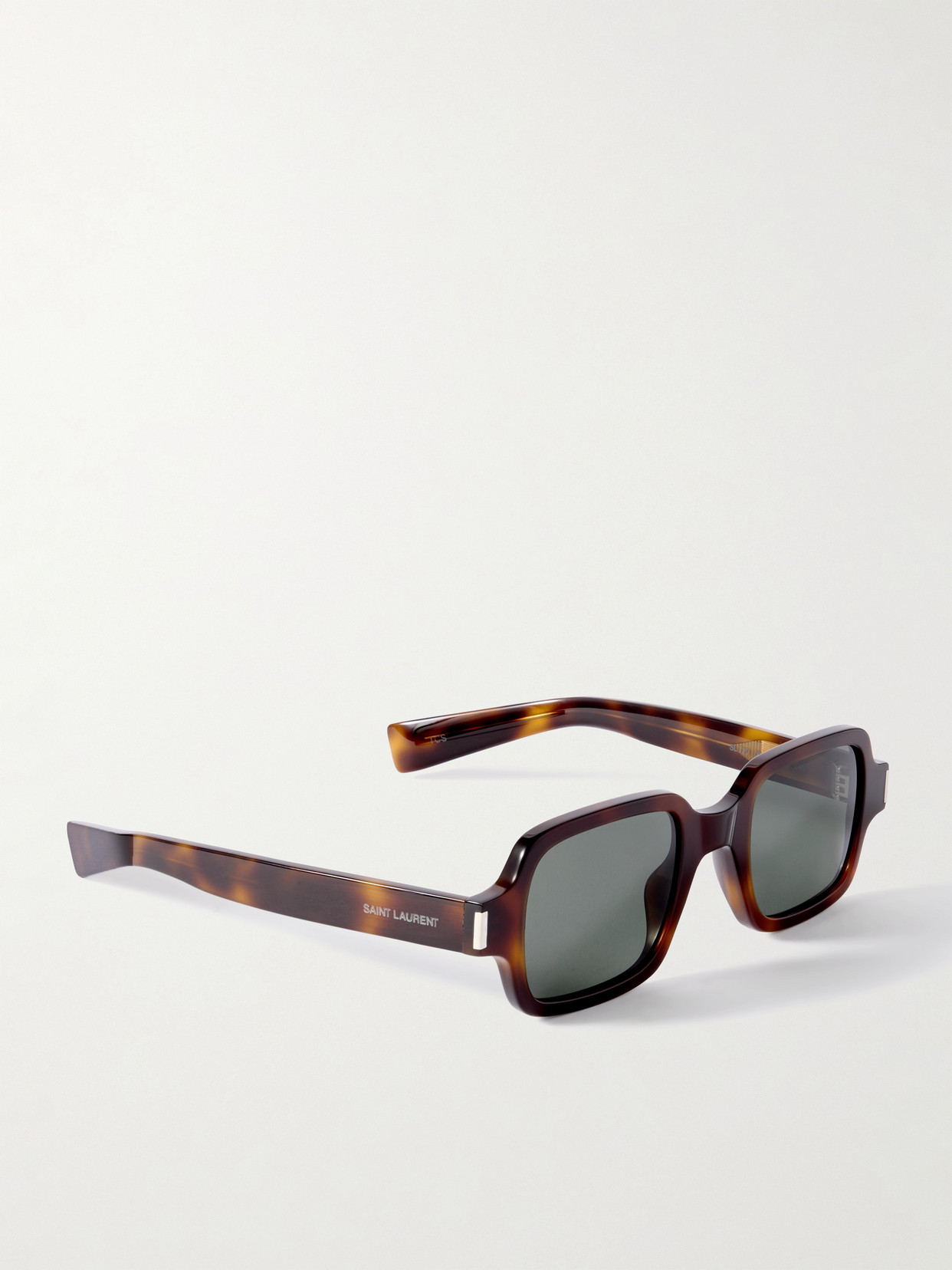 Saint Laurent Square-frame Tortoiseshell Acetate Sunglasses In Brown