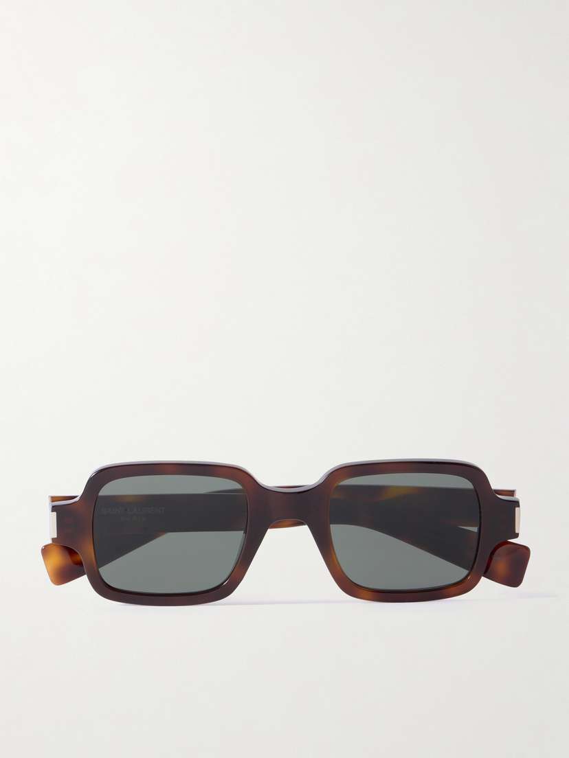 Saint Laurent Eyewear Square-frame Tortoiseshell Acetate Sunglasses