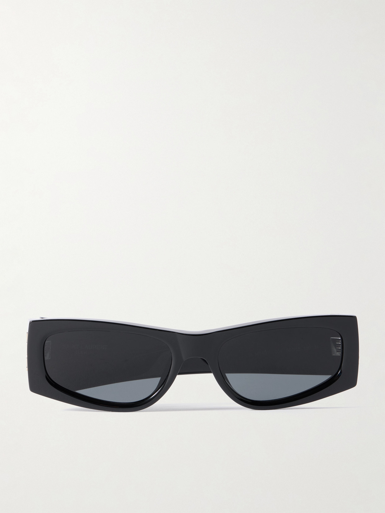 Saint Laurent Cassandre Rectangular Sunglasses In Black