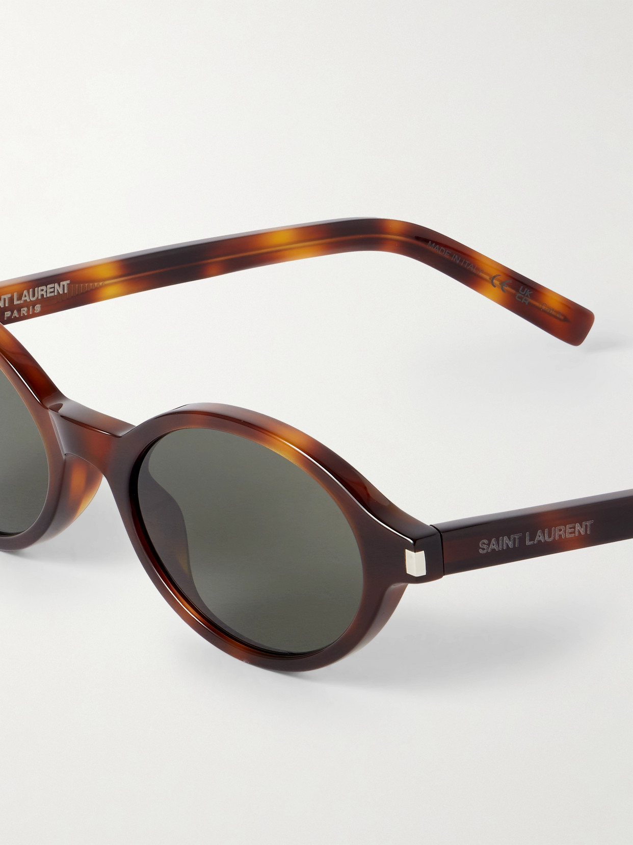 Saint Laurent Jeanne Oval-frame Tortoiseshell Acetate Sunglasses In Brown