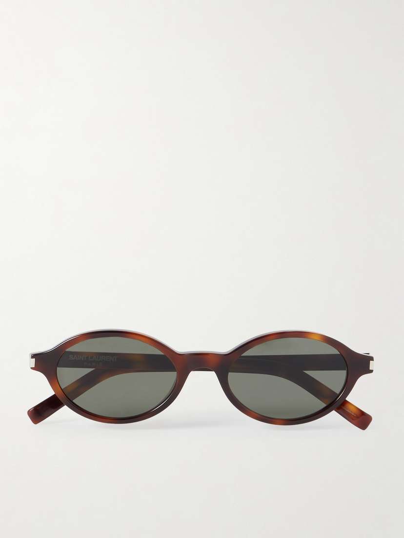 Saint Laurent Eyewear Jeanne Oval-frame Tortoiseshell Acetate Sunglasses
