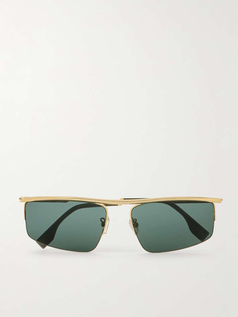 FENDI EYEWEAR Travel Aviator-style Gold-tone Sunglasses