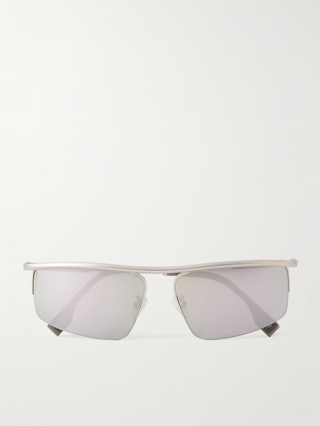 Fendi Travel Aviator-style Silver-tone Sunglasses In Gray